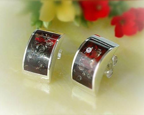 aBernsteinschmuck - Bernstein-Ohrstecker Silber-925  (8U)