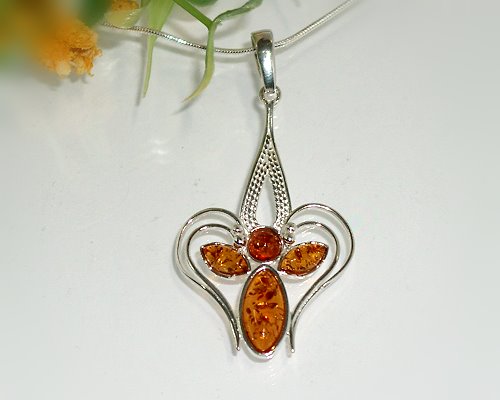 +Bernsteinschmuck - Bernsteinanhänger Silber-925 (BI95) +Bernsteinschmuck - Bernsteinanhänger Silber-925 (BI95)