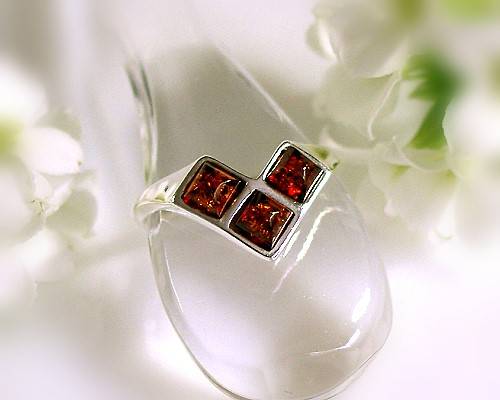 Bernsteinschmuck - Bernstein-Ring  Silber-925  (BR65)