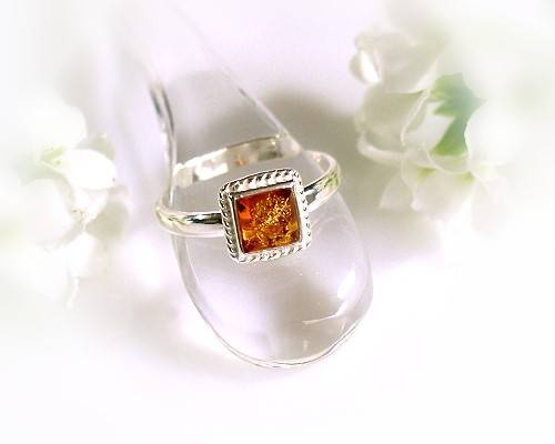Bernsteinschmuck - Bernstein-Ring Silber-925  (BR66)