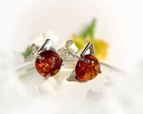 Bernsteinschmuck - Ohrstecker Silber 925 (BS12) Bernsteinschmuck - Ohrstecker Silber 925 (BS12)