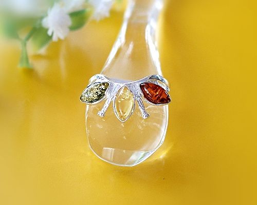 Bernsteinschmuck - Bernstein-Ring Silber-925  (BT60)