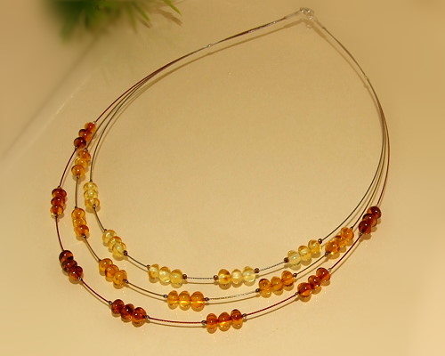 .Bernsteinschmuck - Bernsteincollier  Silber 925  (CH44)