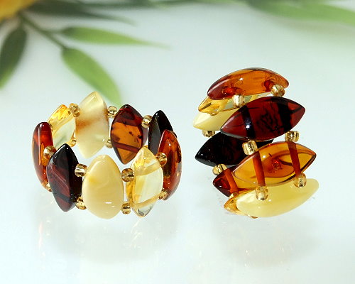 Bernsteinschmuck - Bernstein-Ring 19 mm  (CJ59)