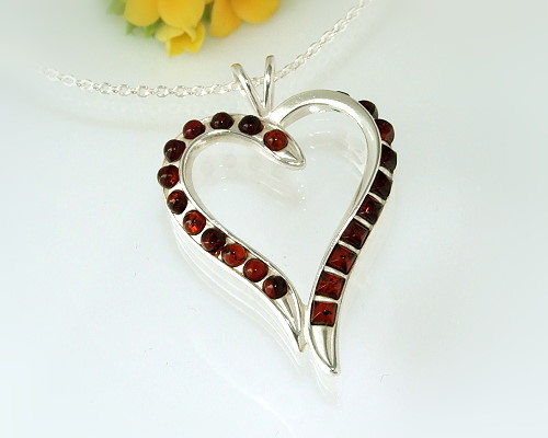 +Bernsteinschmuck - Bernstein-Anh�nger Silber 925 (CL83)
