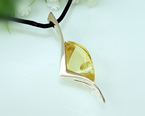 Bernsteinschmuck - Bernstein-Collier 45 cm Silber-925  (CR39)_