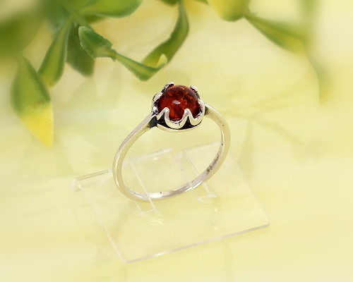 Bernsteinschmuck - Bernstein-Ring  Silber-925  (CZ07)