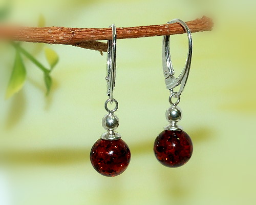 Bernsteinschmuck - Bernstein-Ohrh�nger Silber-925  (EA28)