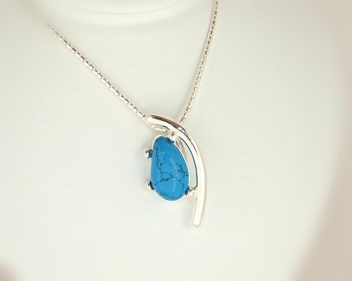 Türkisschmuck - Türkisanhänger Silber-925 (GY88) Türkisschmuck - Türkisanhänger Silber-925 (GY88)