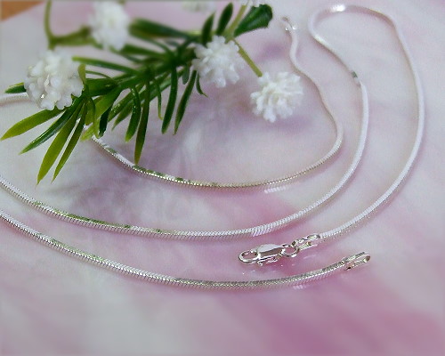 +Silberschmuck - Schlangenkette 45 cm Silber-925  (KA50)