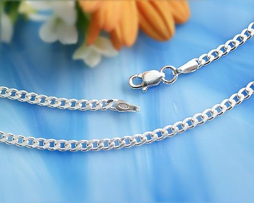 Herrenschmuck - Panzerkette 55cm Silber-925  (KF50)