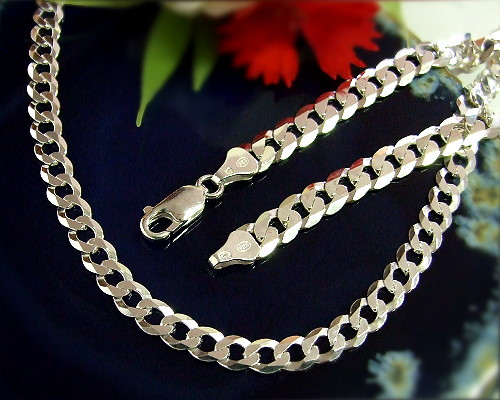 Herrenschmuck - Panzerkette 50 cm Silber-925 (KK24) Herrenschmuck - Panzerkette 50 cm Silber-925 (KK24)