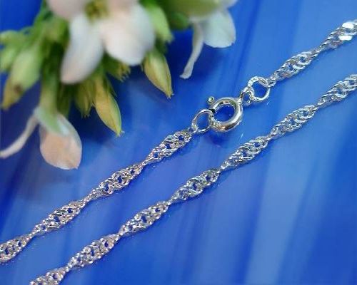 Silberschmuck - Singapourkette 55 cm Silber-925  (JE)