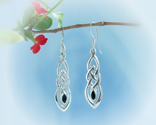 Onyxschmuck - Ohrhänger mit Onyx Silber-925 (SE10) Onyxschmuck - Ohrhänger mit Onyx Silber-925 (SE10)