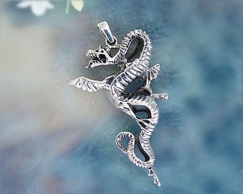Drachen / Mystik - Anhänger Drache Silber-925 (SH09) Drachen / Mystik - Anhänger Drache Silber-925 (SH09)