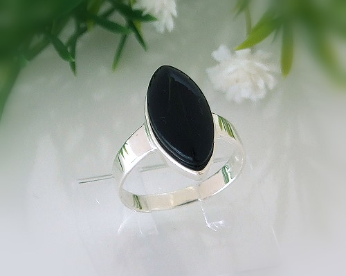 Onyxschmuck - Damenring Silber-925 (SR54) Onyxschmuck - Damenring Silber-925 (SR54)