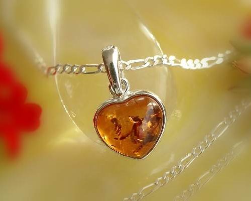 +Bernsteinschmuck - Bernstein-Anh�nger Silber-925  (Z3)