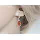 Bernstein Ohrstecker Silber 925 Ohrringe tropfen cognac Sterlingsilber  ED256