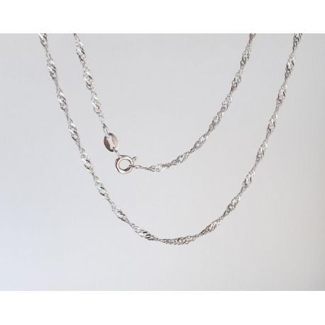 Kette Singapur Silber 45  - 60 cm  Silber 925 KC198