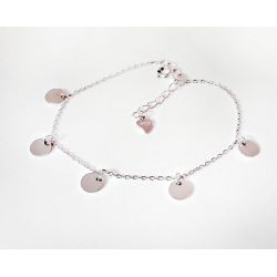 Armband Silber 925 rhodiniert 15 -19 cm Plättchen SG188