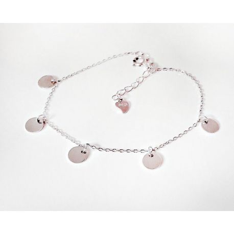 Armband Silber 925 rhodiniert 15 -19 cm Plättchen SG188