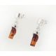 Bernstein Ohrstecker Silber 925 braun Sterlingsilber  ED261