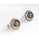 Bernstein Ohrstecker Silber 925 Ohrringe rund Sterlingsilber ed274