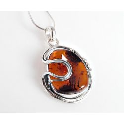 Bernstein Anhänger Silber 925 Bernsteinschmuck ba570