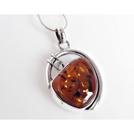 Bernstein Anhänger Silber 925 Bernsteinschmuck ba571