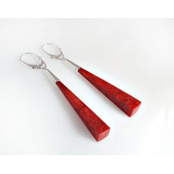 Ohrhänger mit Koralle Silber 925 Silberschmuck kl254