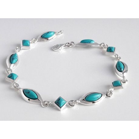 Türkis Armband 21cm Silber 925 gz267