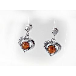 Bernstein Ohrstecker Ohrringe Silber 925 ed224