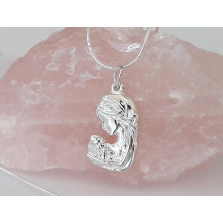 Medaillon Maria mit Jesus Silber 925 Devotionalien su393