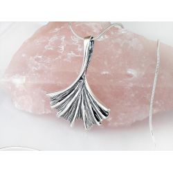 Anhänger Ginkgoblatt Silber 925 Sterlingsilber su388