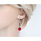 Ohrhänger mit Koralle Silber 925 Silberschmuck kl266