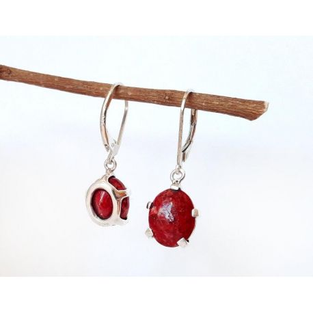 Ohrhänger mit Koralle Silber 925 Silberschmuck kl267