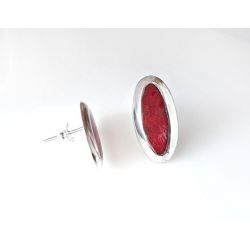 Ohrstecker mit Koralle Silber 925 Silberschmuck kl271