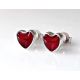 Ohrstecker mit Koralle Herz Silber 925 Silberschmuck kl274