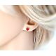 Ohrstecker mit Koralle Herz Silber 925 Silberschmuck kl274