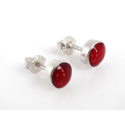 Ohrstecker mit Koralle Silber 925 Silberschmuck kl275