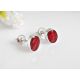 Ohrstecker mit Koralle Silber 925 Silberschmuck kl276