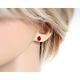 Ohrstecker mit Koralle Silber 925 Silberschmuck kl276