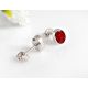 Ohrstecker mit Koralle Silber 925 Silberschmuck kl276