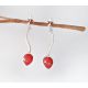 Ohrstecker mit Koralle Silber 925 Silberschmuck kl279