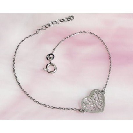 Armband Silber 925 Herz SG102