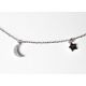 Collier Silber 925 mit Zirkonia Mond und Stern SD207