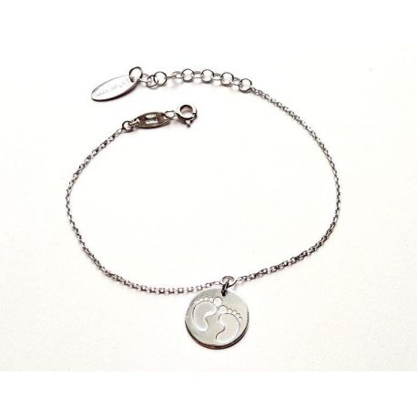 Armband Baby Füße Silber 925 sg196