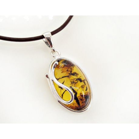 Bernstein Anhänger Silber 925 Bernsteinschmuck ba588