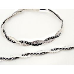 Silber Armband geflochten 18,5 cm Silber 925 Silberschmuck Damen sg198