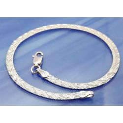 Armband Silber 18 cm  Silber 925 Damen Schlangenkette flach sg200